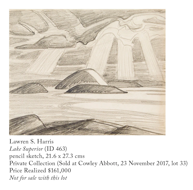 Lawren Stewart Harris, On the North Shore (ID 763), 1928, ink and gouache on paper mounted to card, circa 1928 - view 5