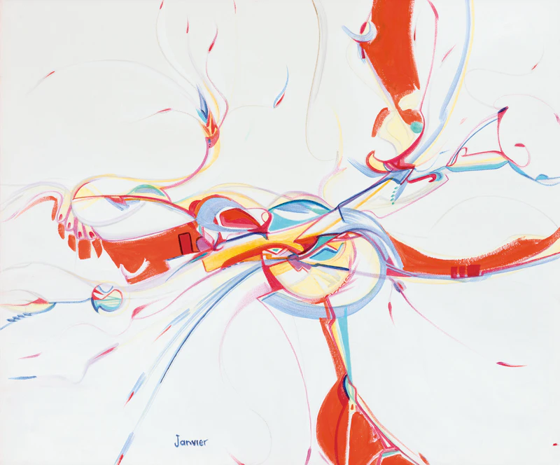 Alex Simeon Janvier, Pipe Ceremony Blessing, 2012, acrylic on canvas