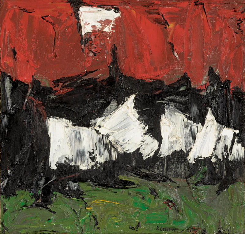 Rita Letendre, Sans titre, oil on canvas