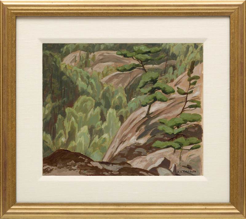 Alfred Joseph Casson, Cliff at Birch Island, 1949, oil on board - view 3