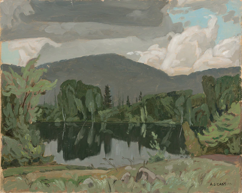 Alfred Joseph Casson, Madawaska River at Jewelville, circa 1959, oil on board