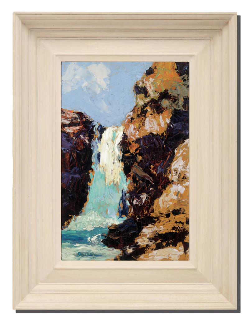 Frank Hans Johnston, Waterfall, Algoma, 1920, oil on board - view 2
