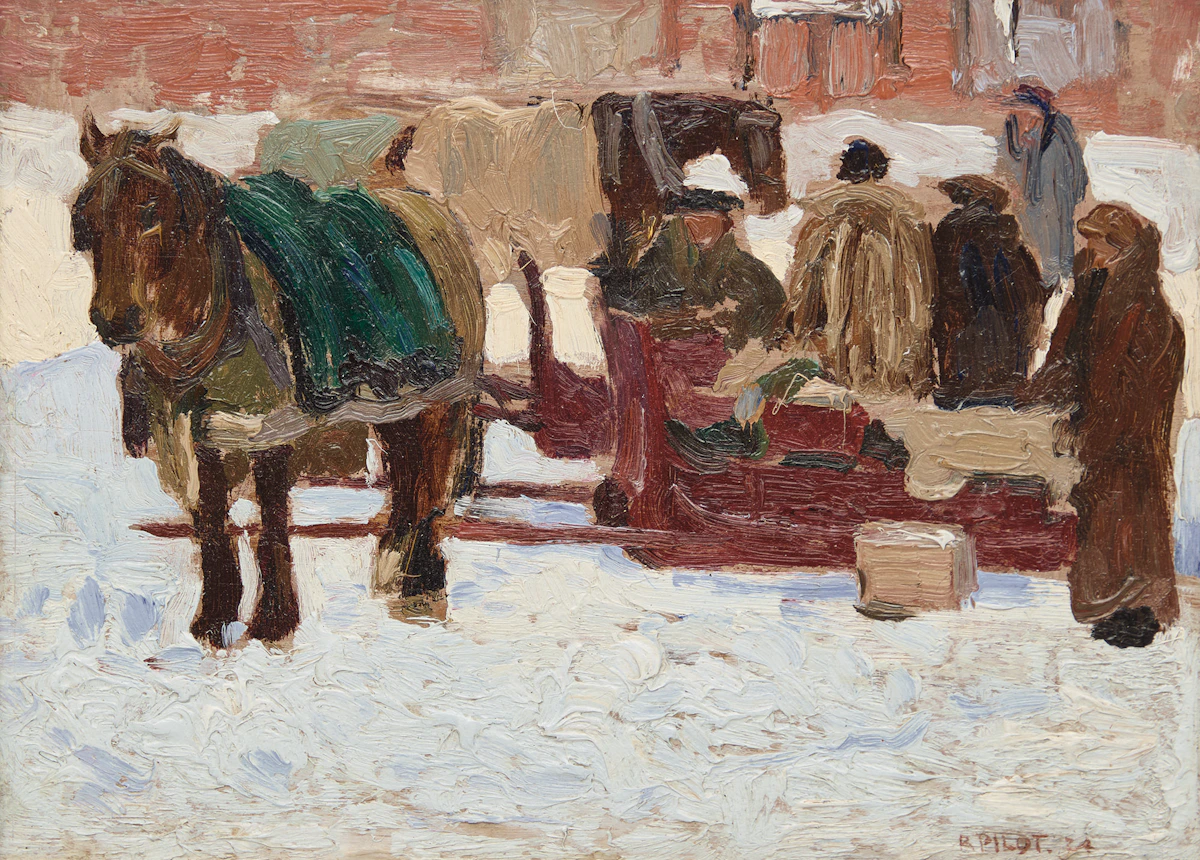 Robert Wakeham Pilot, Cabbies, 1924, oil on canvas