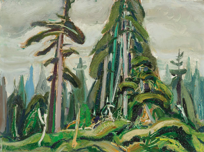 Arthur Lismer, West Coast, Vancouver Island, B.C., 1955, oil on board
