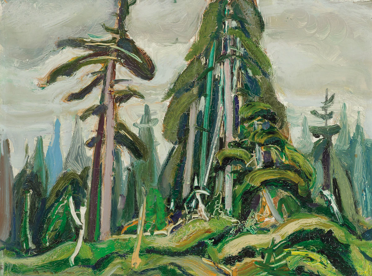 Arthur Lismer, West Coast, Vancouver Island, B.C., 1955, oil on board, circa 1955