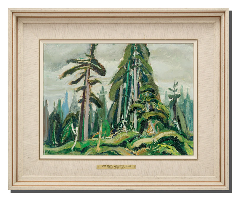 Arthur Lismer, West Coast, Vancouver Island, B.C., 1955, oil on board, circa 1955 - view 2
