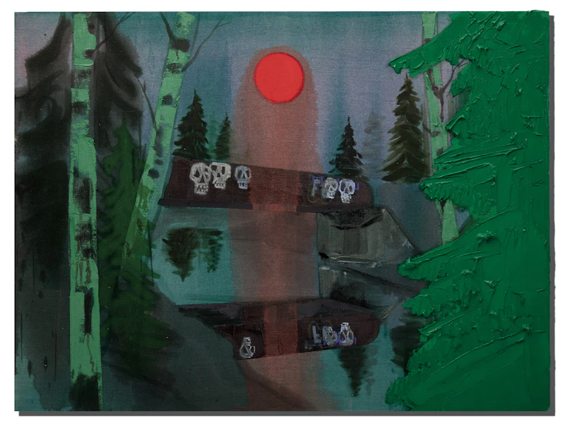 Kim Dorland, Bridge, mixed media on canvas