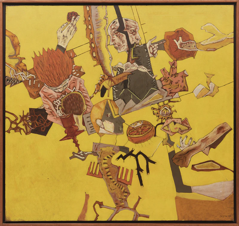 Ivan Kenneth Eyre, Composition in Yellow, oil on canvas, 1964 - view 2