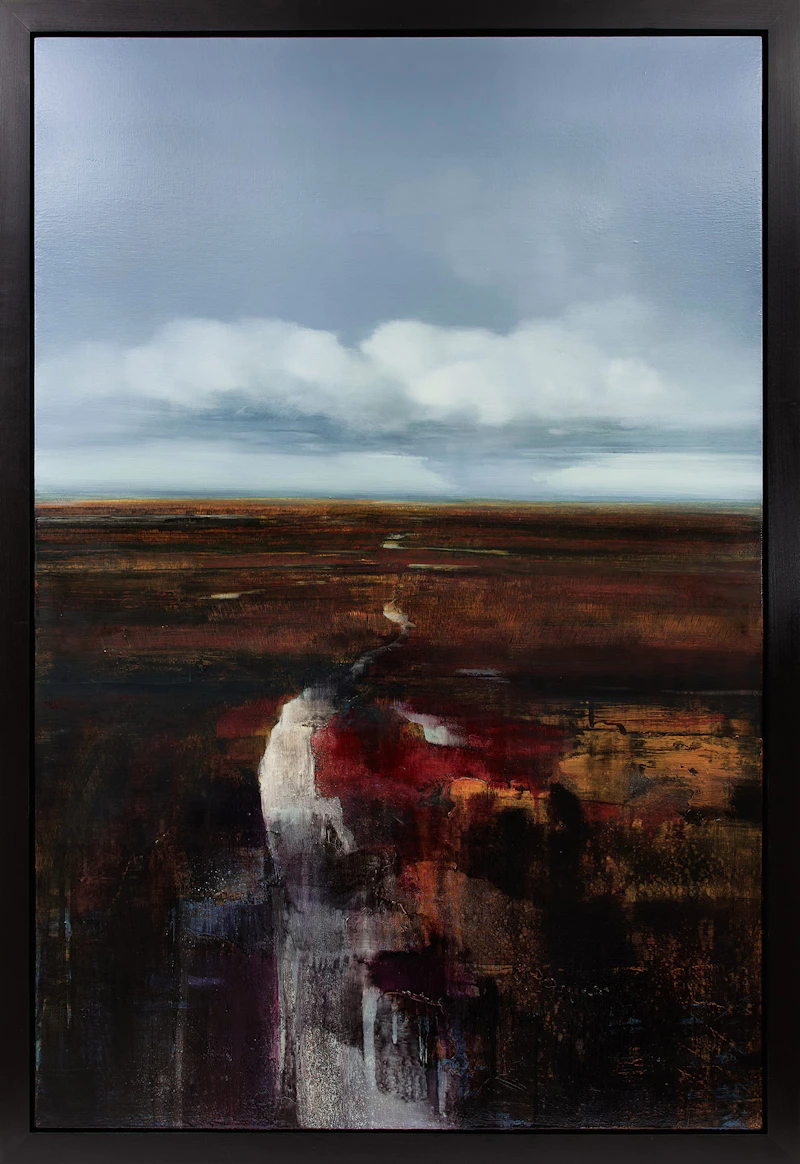 James Lahey, Stream Through a Field in Spring, oil on canvas stretched over board, 2001 - view 2