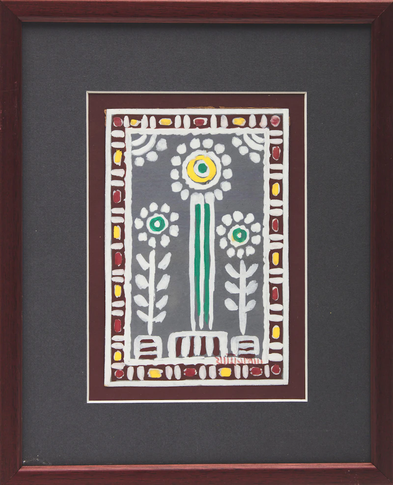 Jamini Roy, Wedding (Floral Study), tempera on paper - view 2