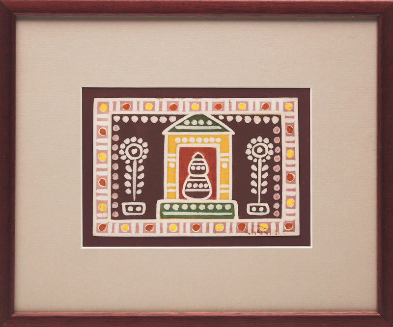 Jamini Roy, Flower Gate, gouache on card - view 2