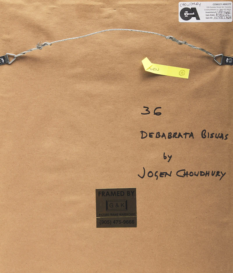 Jogen Chowdhury, Portrait of Debabrata Biswas, ink on paper - view 3