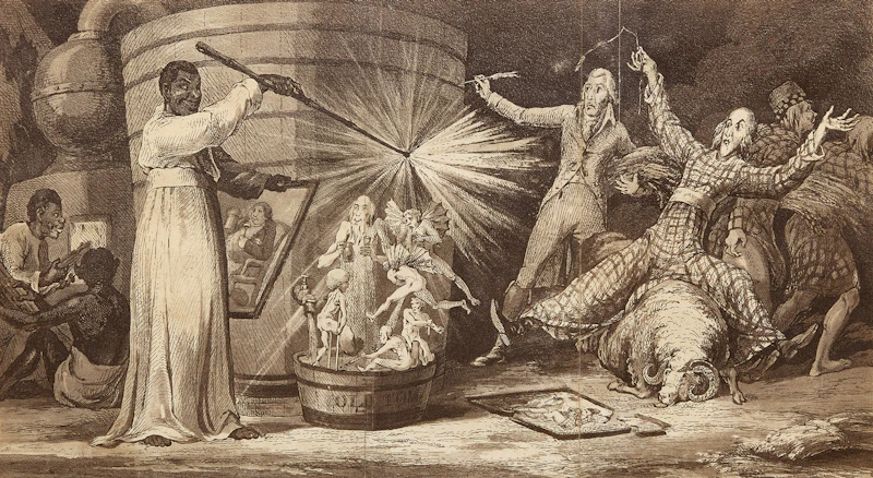 After Samuel de Wilde, The Rival Magicians or Raising the Spirit, engraving, circa 1808 - view 1