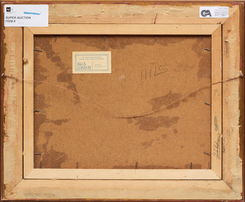Henri Leopold Masson, Musician, oil on masonite, 1974 - view 3