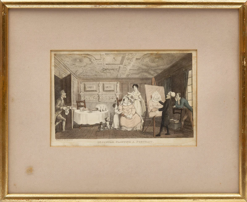 After Thomas Rowlandson, Dr. Syntax Painting a Portrait, engraving - view 2