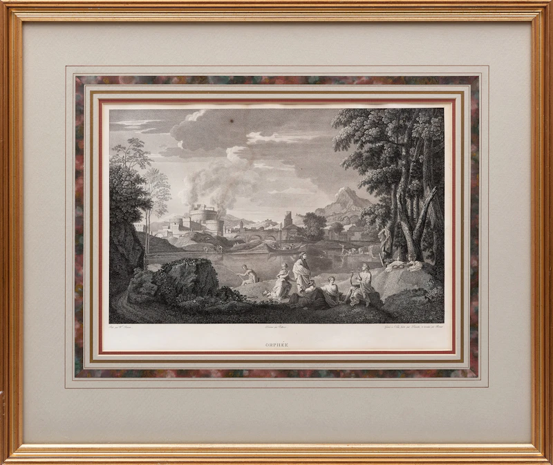 Edme Bovinet, Orphée et Eurydice (after Nicolas Poussin), engraving, circa 1803/1809 - view 2