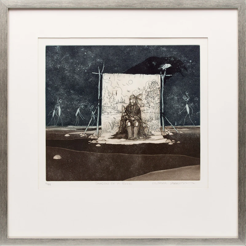 Michael Robinson, Shadow of a Bird, colour etching and aquatint - view 2
