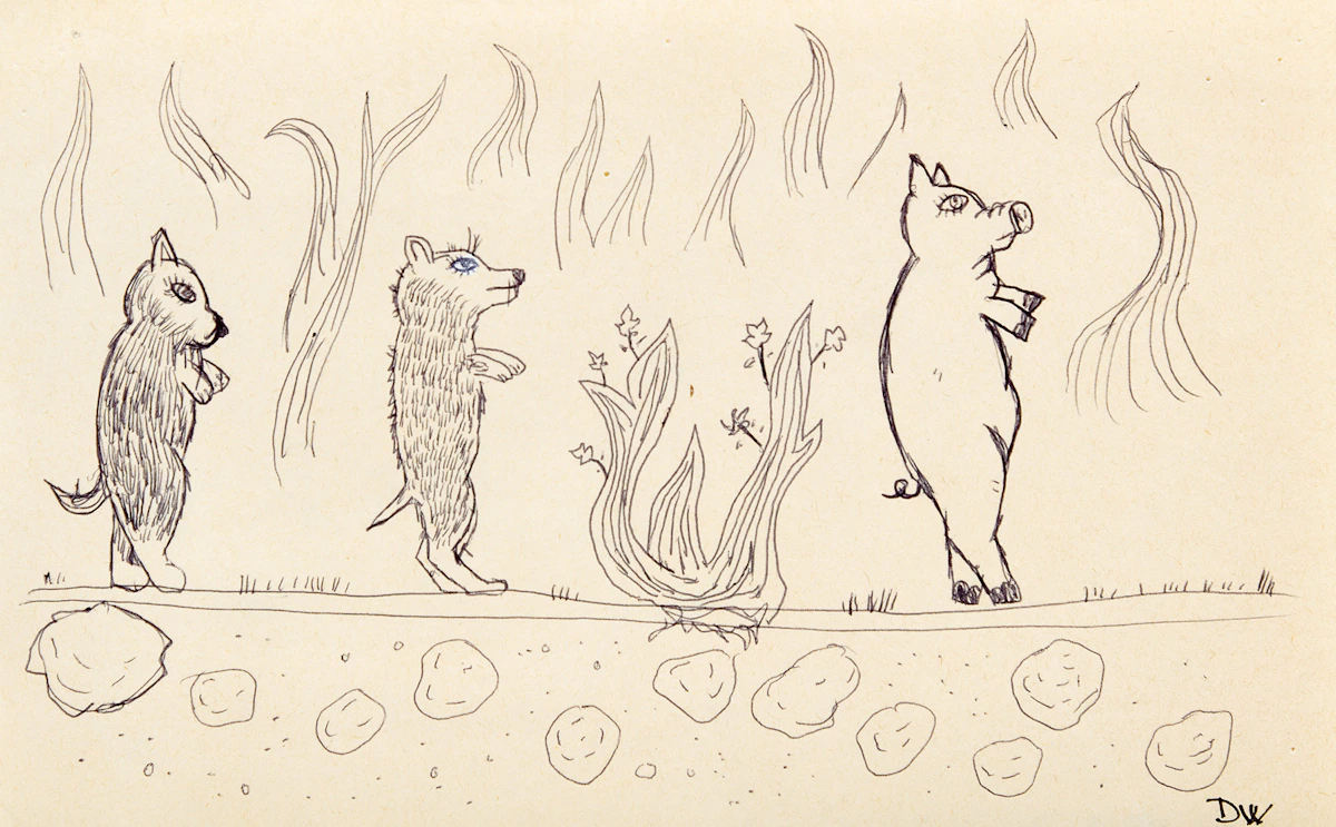 Douglas Walker, Three Drawings, three ink drawings