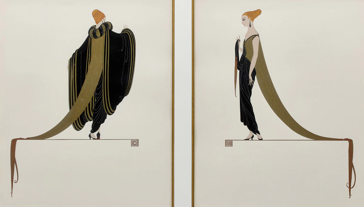 Romain de Tirtoff (Erté), Ready for the Ball, colour serigraph, 1981