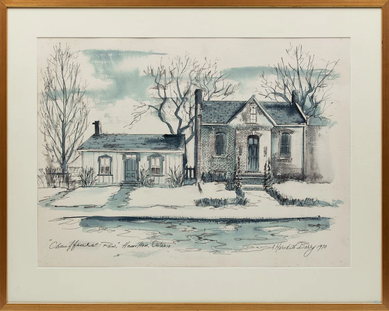 Anne Meredith Barry, Chauffeurs Row, Hamilton, Ontario, watercolour on paper - view 2