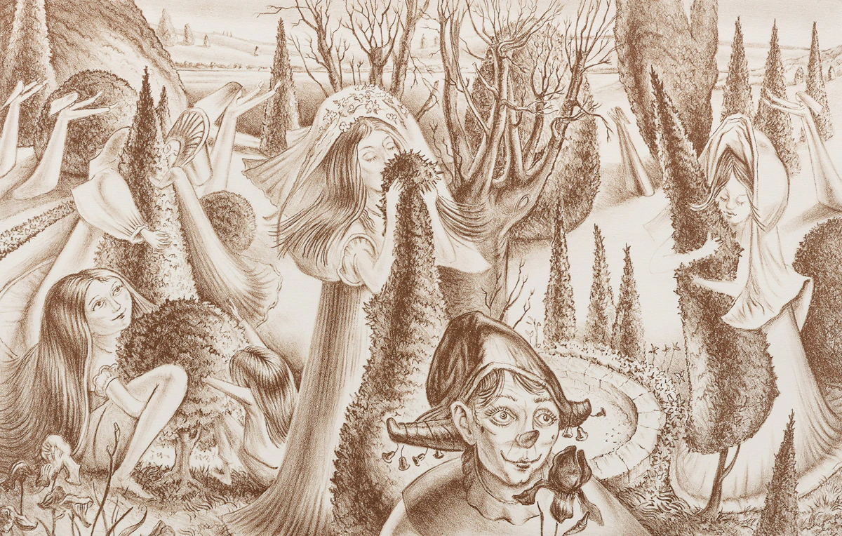Thomas La Pierre, Fool in the Morning's Garden, nine lithographs