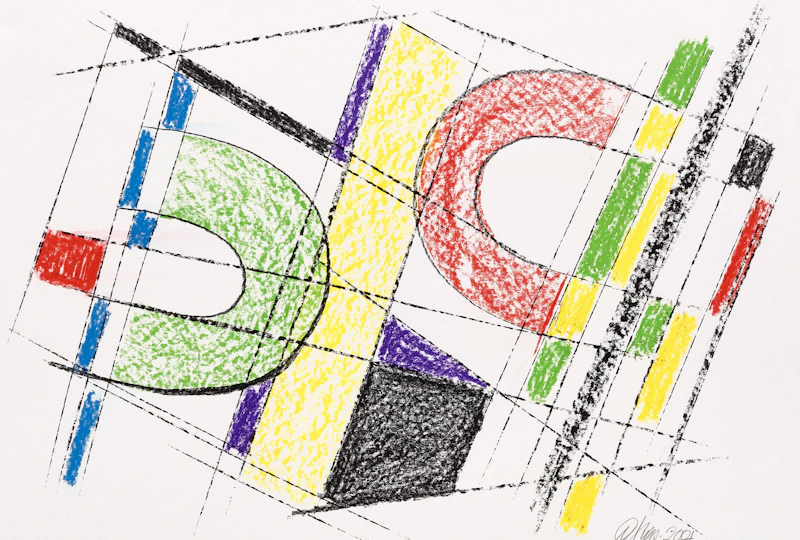 Dieter Hastenteufel, Two Untitled Abstracts, two colour pastels on paper - view 4