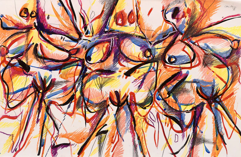 Graham Cantieni, Two Untitled, two mixed media with collage - view 3