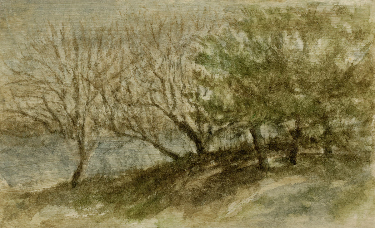 Martha Fleury, Landscape #33 and Landscape #37-42, two mixed media prints on paper