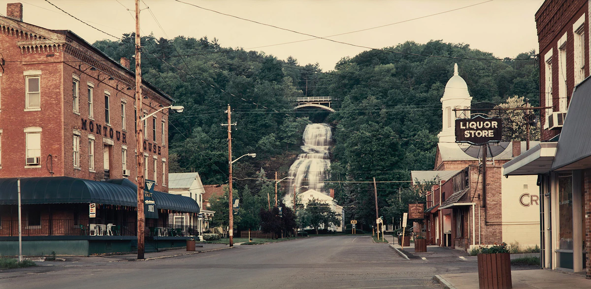 John Pfahl, Seven Landscapes, seven c-prints
