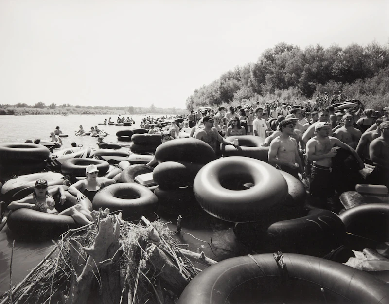 Geoffrey Fricker, Inner Tubes on Labour Day, Sacramento River, gelatin silver print - view 1