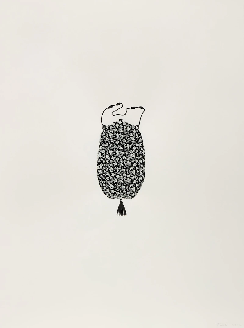 Jeannie Thib, Trappings 5 & 6, two india ink and screenprints on paper (diptych), 2000 - view 3