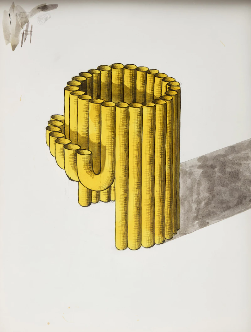 Peter Schuyff, Untitled (12 & 17), Two gouache on paper works
