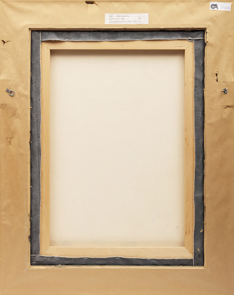 Jane Ash Poitras, Flight of the Eagle, 1996, mixed media collage on paper on canvas - view 3