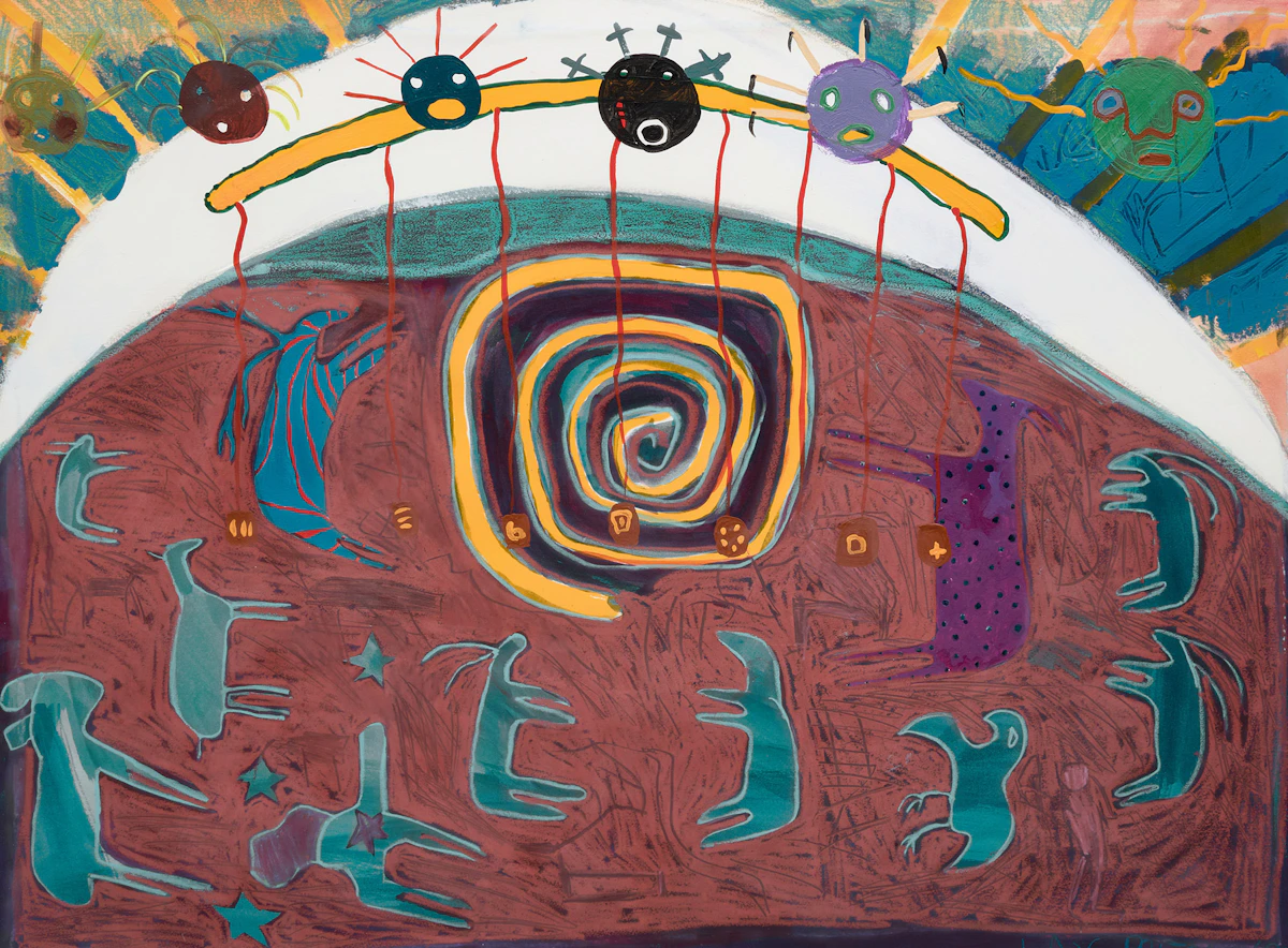 Jane Ash Poitras, Peyote Altar Vision, 1992, mixed media on paper