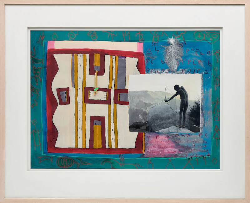 Jane Ash Poitras, Parafleche Arrow, 1992, mixed media on paper - view 2