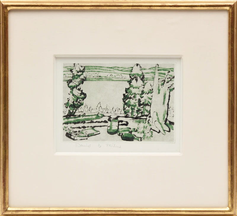 David Brown Milne, Painting Place, drypoint etching in colours - view 2