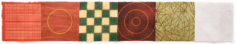 David  Shapiro, Savasan 9, colour etching and carborundum collagraph