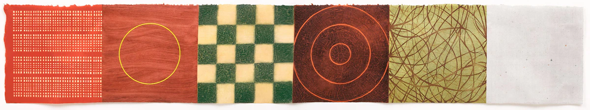 David  Shapiro, Savasan 9, colour etching and carborundum collagraph, 1996