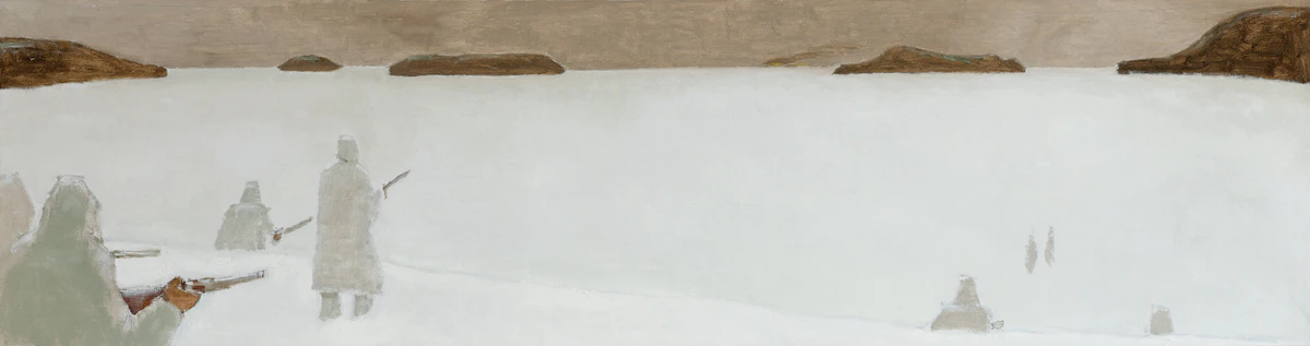 Jean Paul Lemieux, La chasse aux phoques, circa 1979-1980, oil on linen, circa 1979