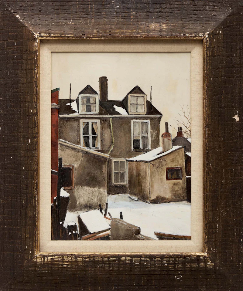 Albert Jacques Franck, Backyard of Phoebe Street, oil on board, 1967 - view 2