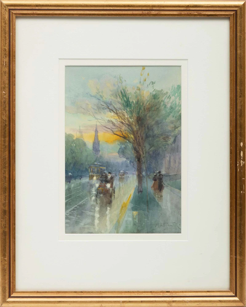 Frederic Marlett Bell-Smith, London Street Scene, watercolour - view 2