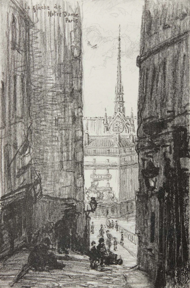 La Flèche de Notre Dame, Paris by Frank Milton Armington