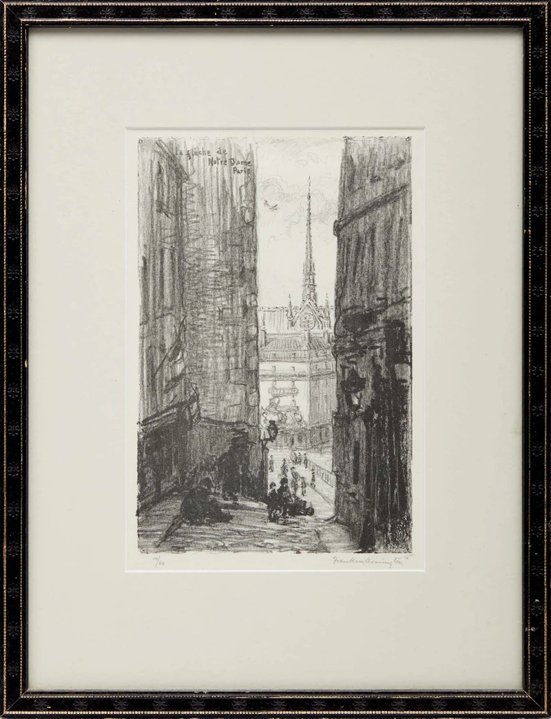 Frank Milton Armington, La Flèche de Notre Dame, Paris, etching - view 2