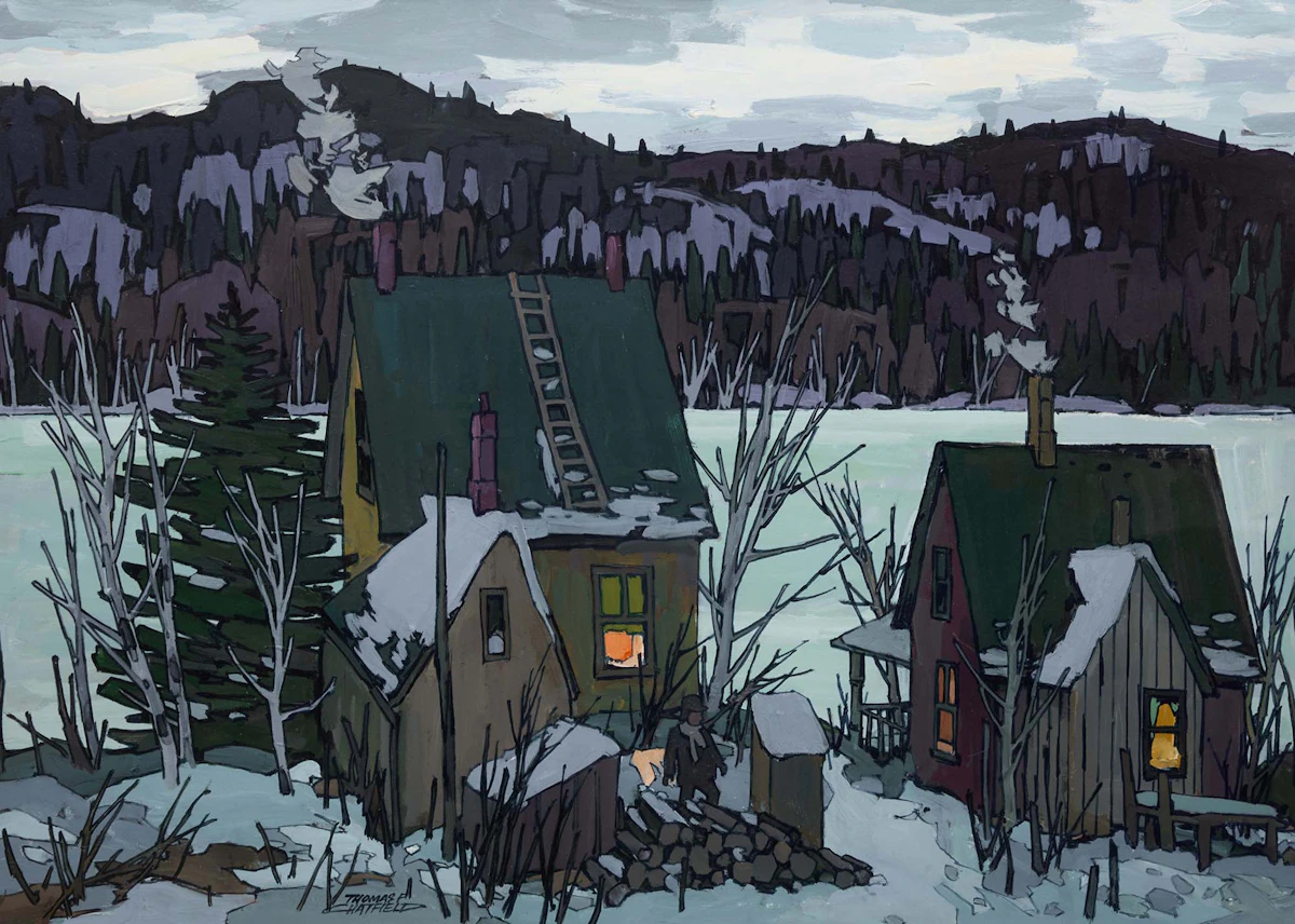 Thomas Frederick Haig Chatfield, Evening Time, Haliburton, acrylic on paper