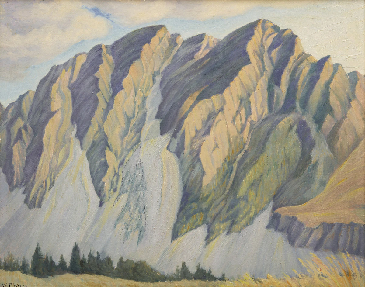 William Percival Weston, Keremeos, B.C., 1960, oil on board, circa 1960