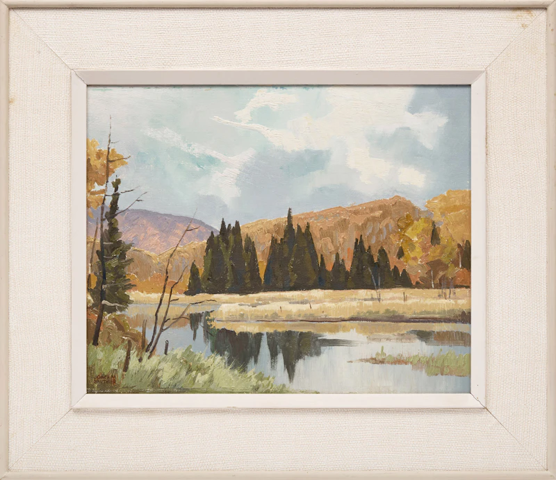 Joachim George Gauthier, Edge of Meadow - Foymount, October 1956, oil on canvas laid down on board - view 2