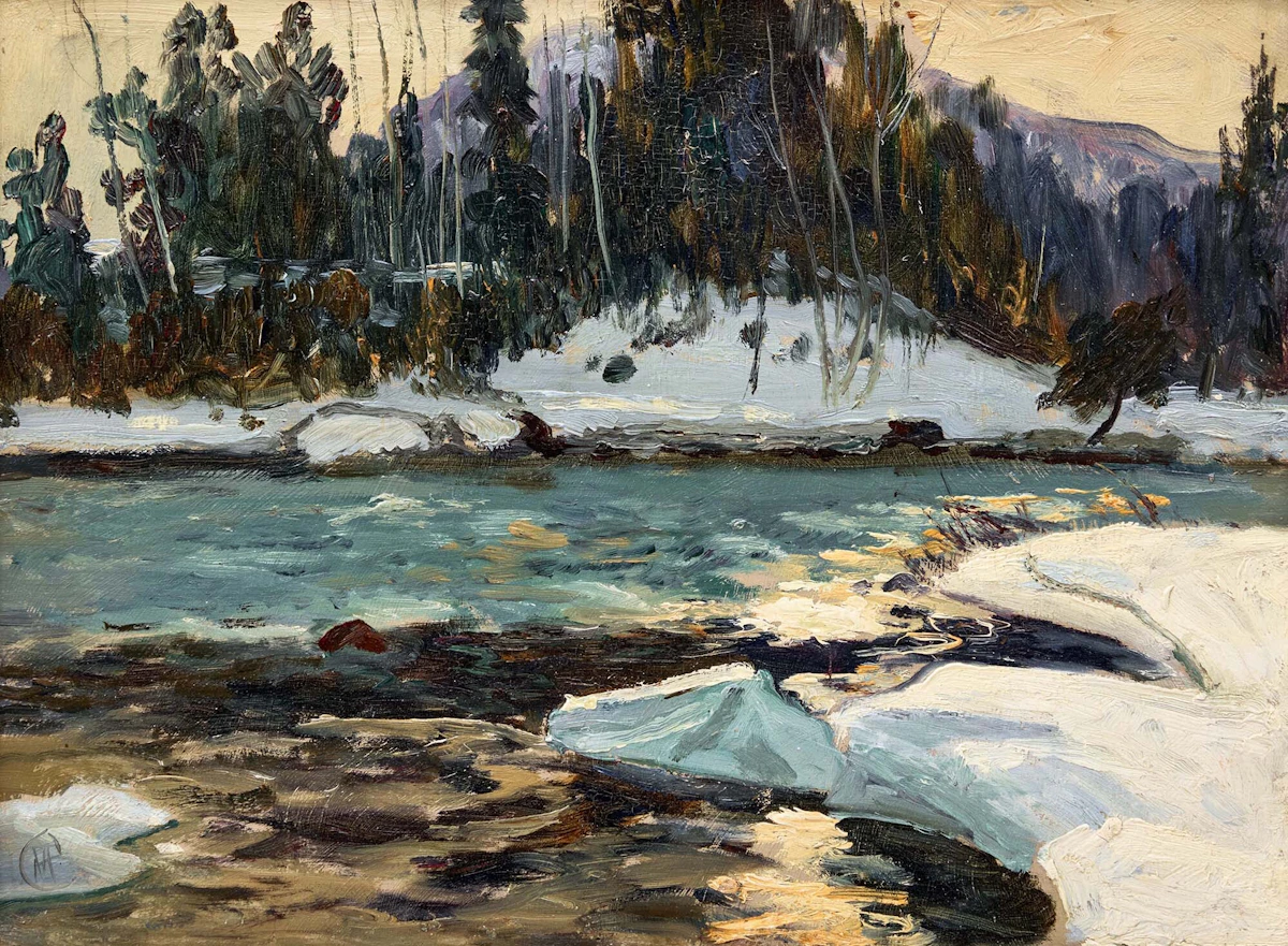 Maurice Galbraith Cullen, Afternoon Sun, St-Marguerite, oil on panel