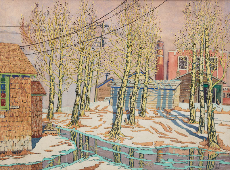 Backyard in Winter, 1938 by Jim McLaren Nicoll
