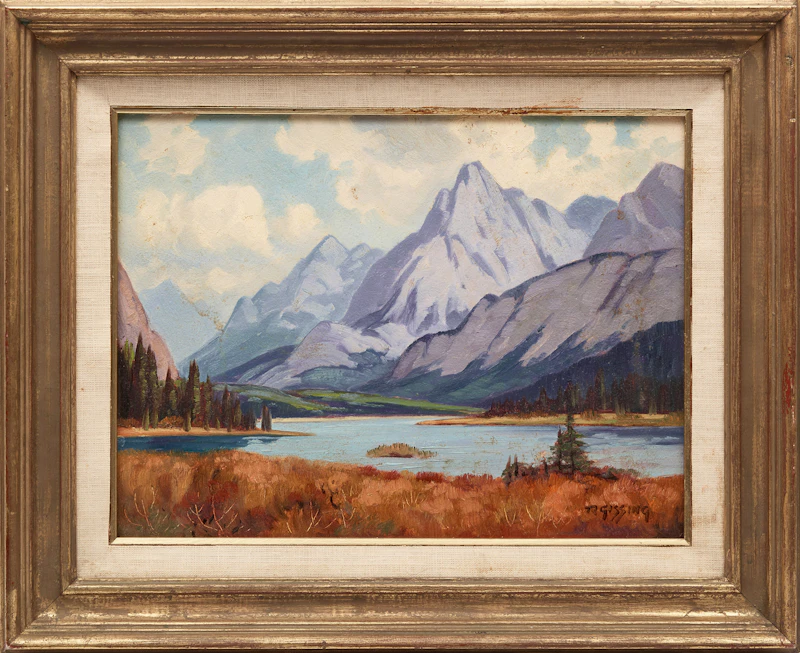 Roland Gissing, Saskatchewan River Valley, oil on board - view 2