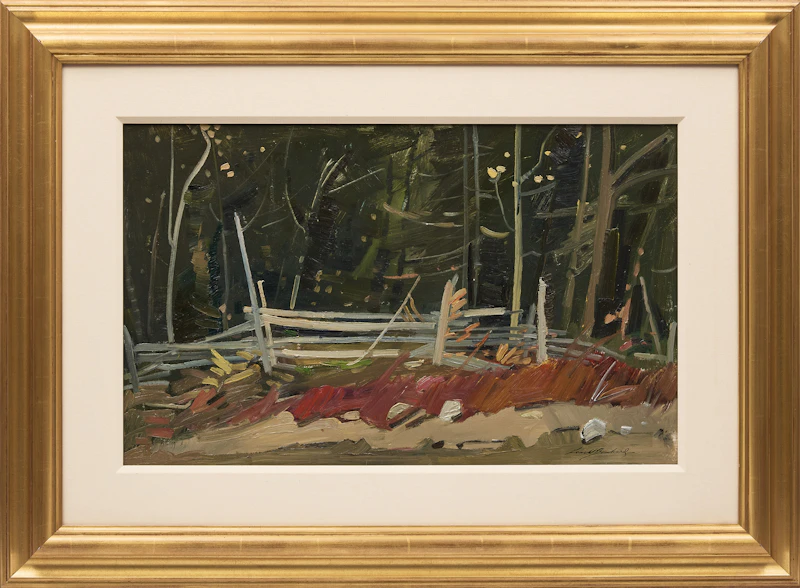 George Lorne Holland Bouchard, Lac Duchesne, Little Saguenay; Le bois du voisin, two oil paintings on board - view 5
